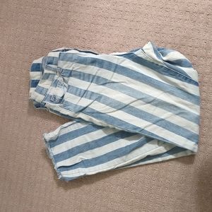 New York and Company Soho Pinstripe Jeans Size 4